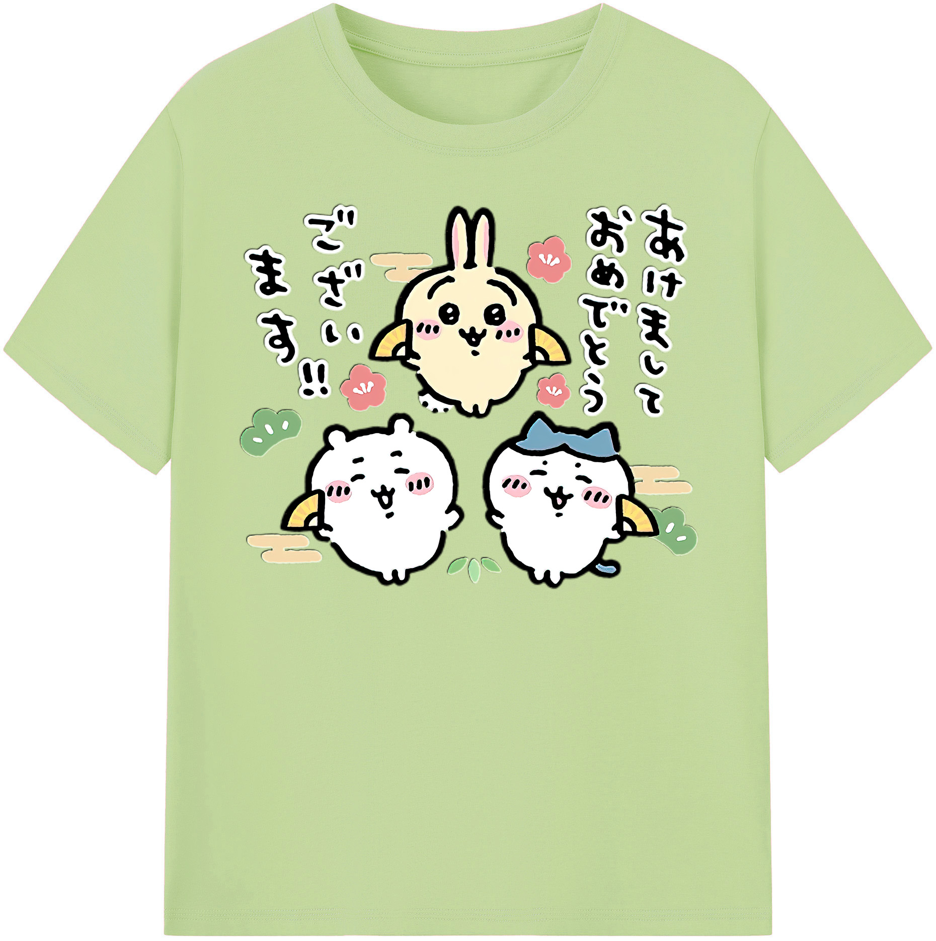 （画像用） ちいかわ ちいかわ Chii-kawa chiikawa 綿100％半袖Tシャツ（フロントプリント）